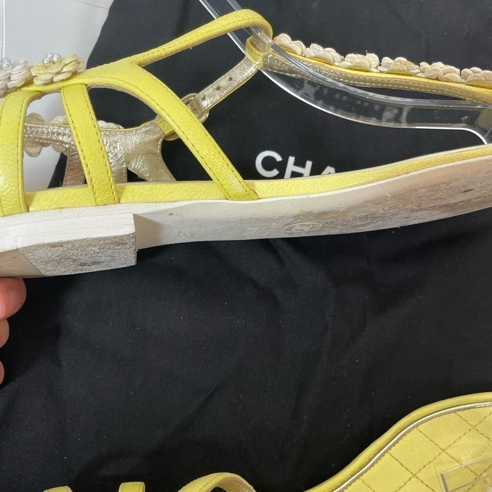 Chanel Interlocking CC Logo Sandals - Picture 8 of 10